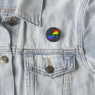 Priscilla Rainbow Pride Heel Button