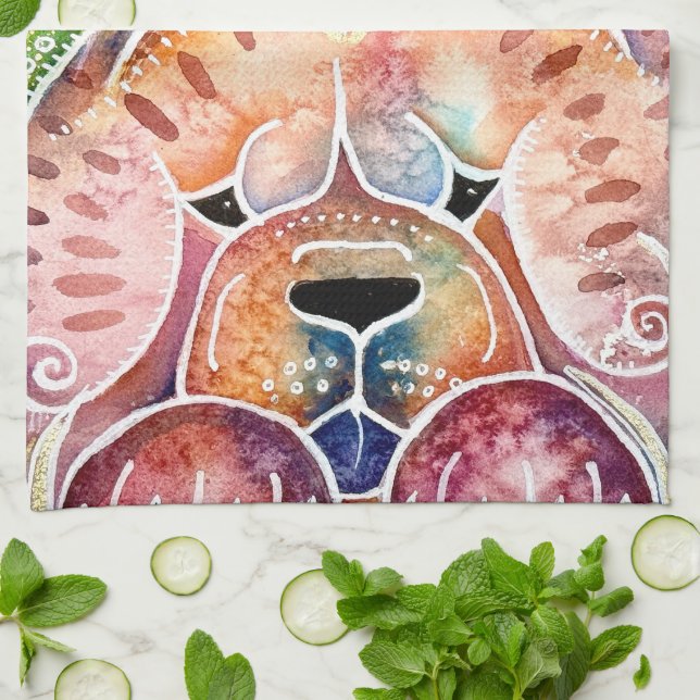 PRISM Chow rau glatt Geschirrtuch (Gefaltet)