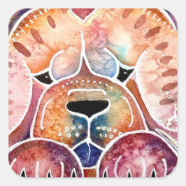 PRISM Chow raue ART CARD Quadratischer Aufkleber