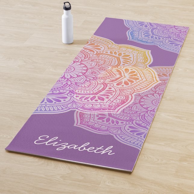 Prism Flower Mandala Personalized Yoga Mat Yogamatte (Von Creator hochgeladen)