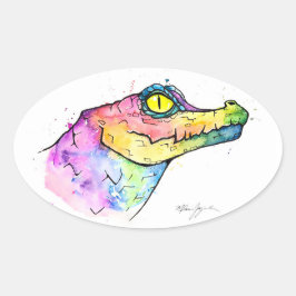 Prism Gator Ovaler Aufkleber