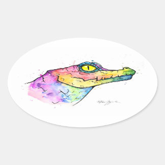 Prism Gator Ovaler Aufkleber