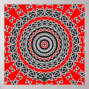 Prism Mandala ( Rot ) Poster