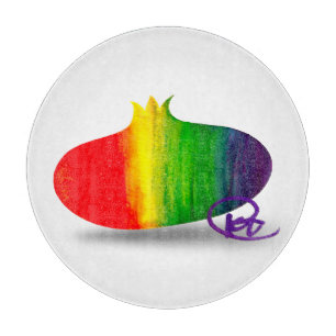 Prism-Minimalist-Granatapfel-Kunst Schneidebrett