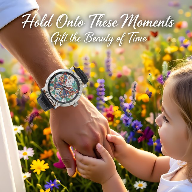 Prism of Nature" - Stained Glass Butterfly Armbanduhr (Von Creator hochgeladen)