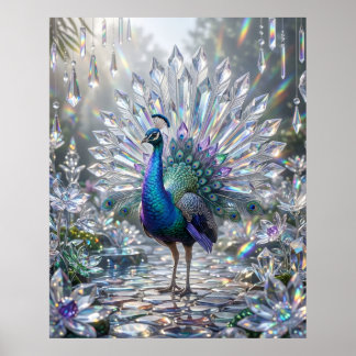 Prism Pfau Kristallgarten Poster