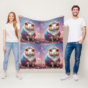 Prism Pigtail: Das strahlende Einhorn Meerschweinc Fleecedecke