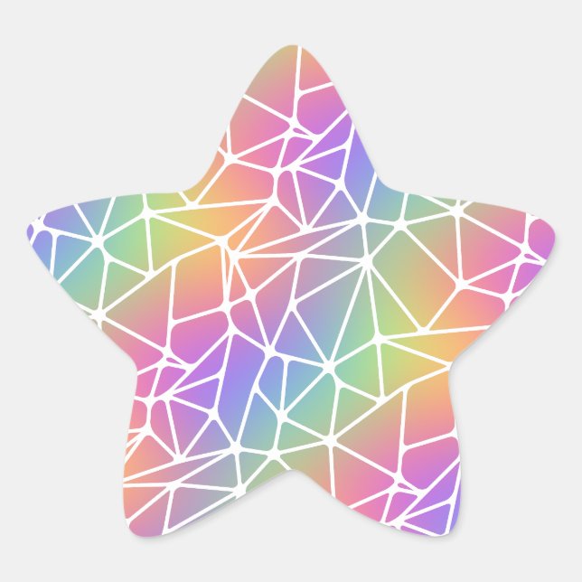 Prism Synapse Netz - Regenbogennetz : Stern-Aufkleber (Vorderseite)