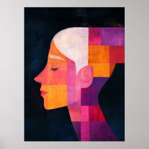 Prisma ihres Profils — Abstrakter Realismus Poster