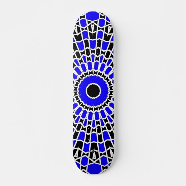 Prisma-Mandala (blau) Skateboard (Vorne)