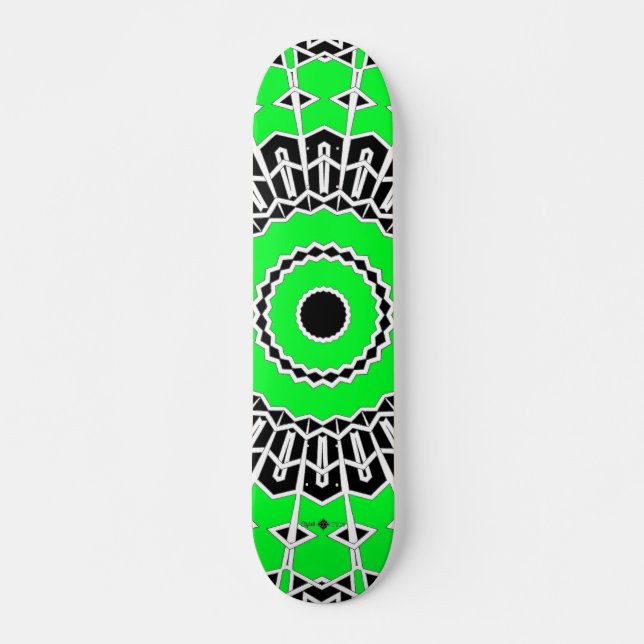 Prisma-Mandala (Grün) Skateboard (Vorne)