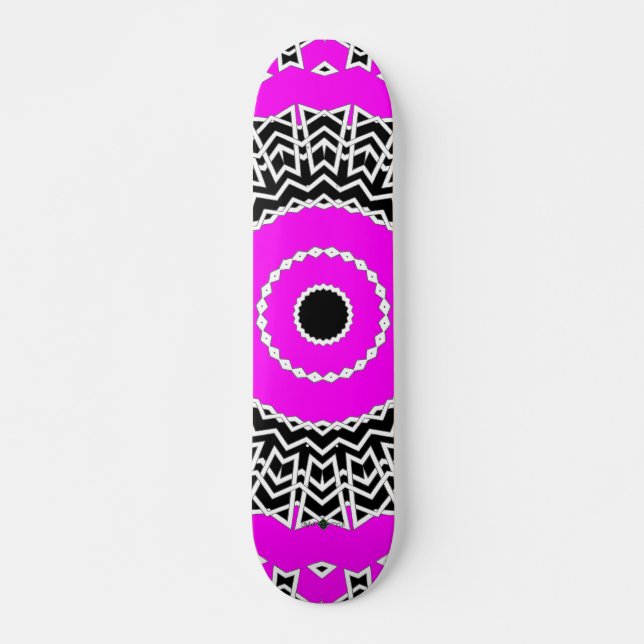 Prisma-Mandala (Rosa) Skateboard (Vorne)