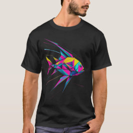 Prismatic Fish Geometry – Colorful Aquatic Tee