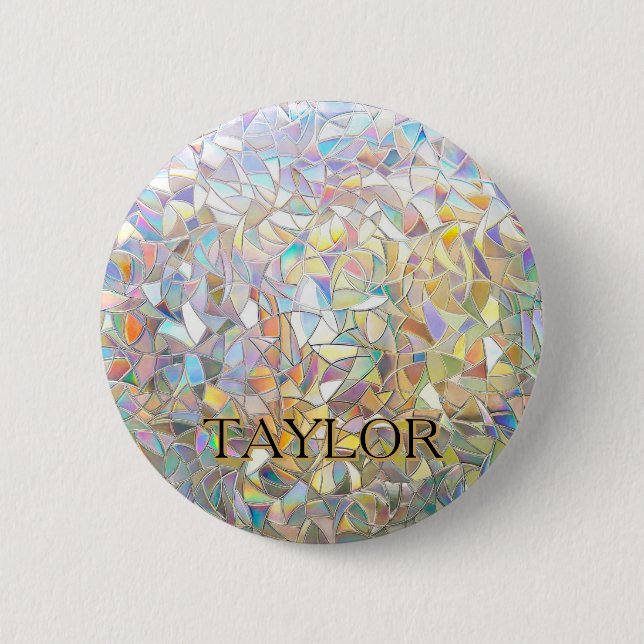 Prismatic Stained Glass Effect - Rainbow Prismatic Button (Vorderseite)