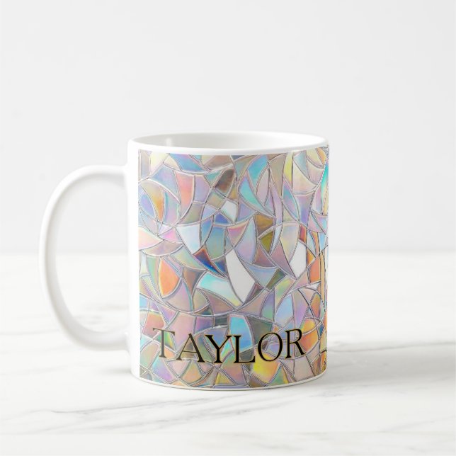 Prismatic Stained Glass Effect - Rainbow Prismatic Kaffeetasse (Links)