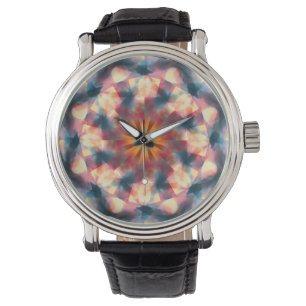 Prismatisch Kaleidoskopisch Psychedelisch Mandala Armbanduhr