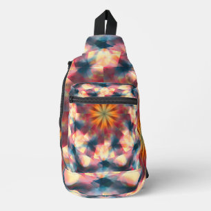 Prismatisch Kaleidoskopisch Psychedelisch Mandala Crossbody Bag