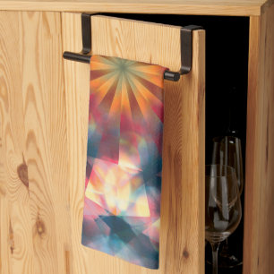 Prismatisch Kaleidoskopisch Psychedelisch Mandala Geschirrtuch