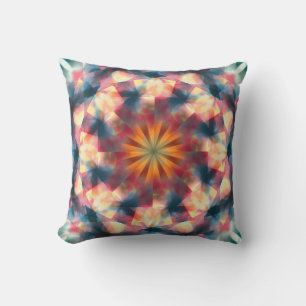 Prismatisch Kaleidoskopisch Psychedelisch Mandala Kissen