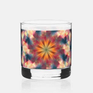 Prismatisch Kaleidoskopisch Psychedelisch Mandala Whiskyglas