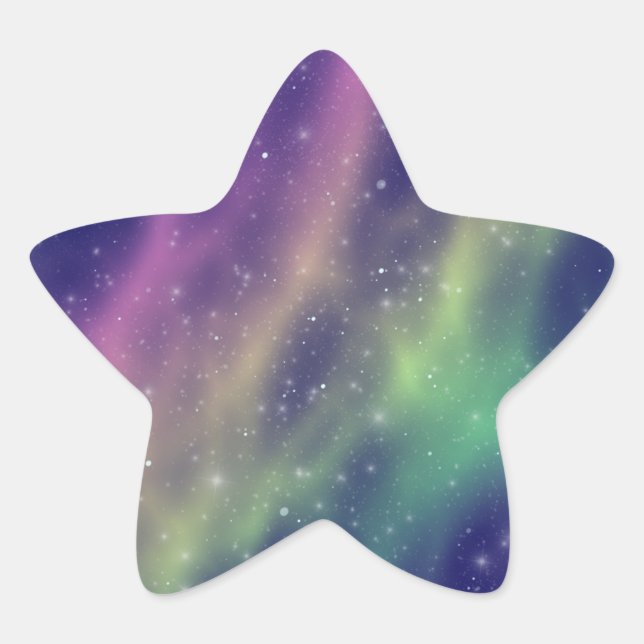 prismatische Aurora : Stern-Aufkleber (Vorderseite)