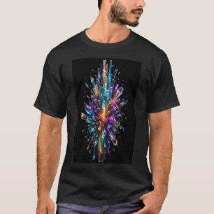 Prismatische Nova Ultra 3D Kristalle Explosion T-Shirt