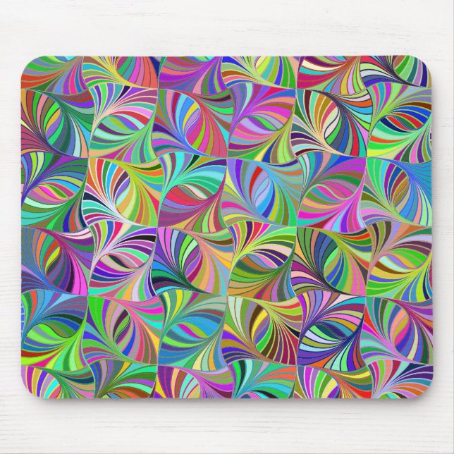 Prismatischer Abstrakter geometrischer Hintergrund Mousepad (Vorne)