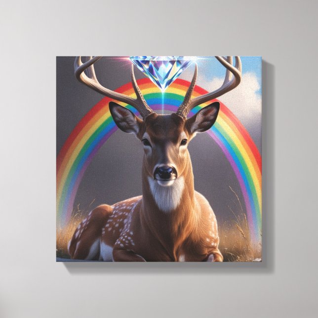 Prismatischer Antler Leinwanddruck (Vorderseite)