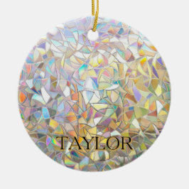 Prismatischer Buntglaseffekt - Regenbogen-Prismati Keramik Ornament