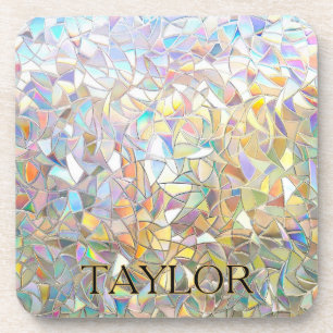 Prismatischer Buntglaseffekt - Regenbogenprismatis Getränkeuntersetzer