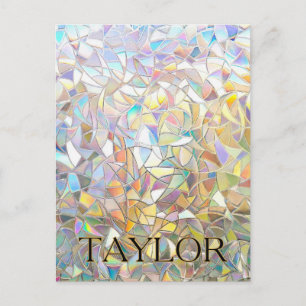 Prismatischer Buntglaseffekt - Regenbogenprismatis Postkarte