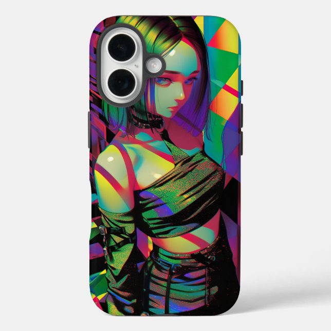 Prismatischer Club Elf im Glitzer Wrap Set iPhone 16 Hülle (Rückseite)
