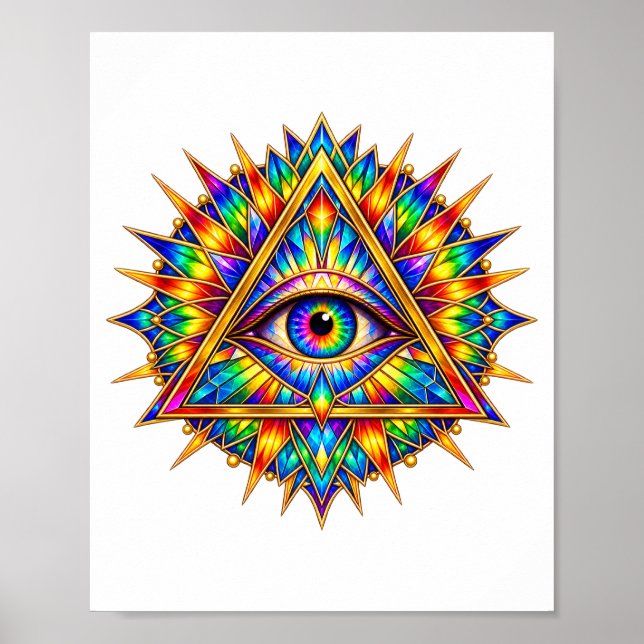 Prismatischer Dawn Eye Poster (Vorne)