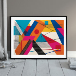Prismatischer Geometrie-Burst Poster