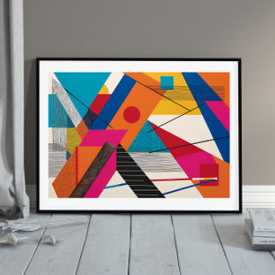 Prismatischer Geometrie-Burst Poster