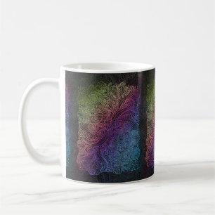 Prismatischer Swirl Rainbow Fraktal Feather Art Kaffeetasse