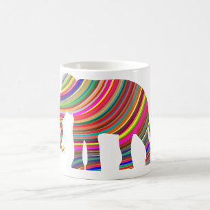 Prismatischer Waves Elephant Coffee Tasse