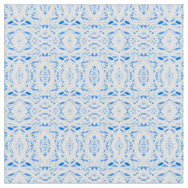 Prismatisches Blau-Weiß-Abstraktes Acryl-Kunstwerk Stoff