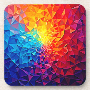 Prismatisches Chaos Digitales Rasterdesign Getränkeuntersetzer
