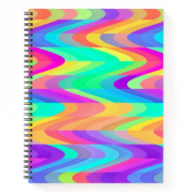 Prismatisches Flow Waves SpiralNotebook