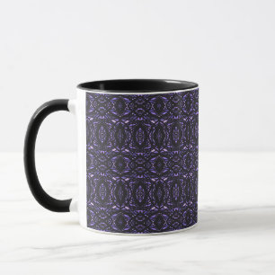 Prismatisches Lila Schwarze Abstrakte Acryl-Kunst Tasse