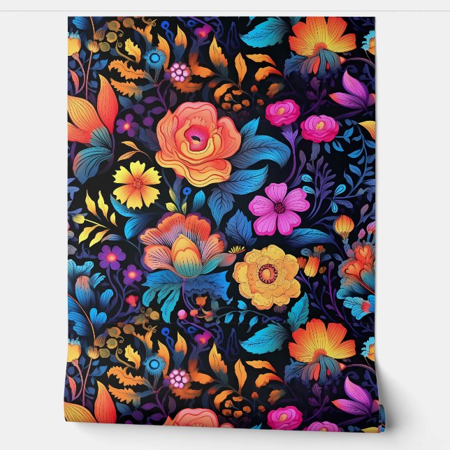 Prismatisches Petalscape Botanisch Tapete (Abrollen)