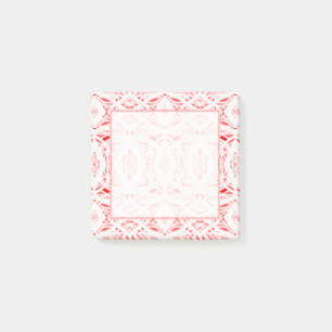 Prismatisches Rot-Weiß-Abstraktes Acryl-Kunstwerk Post-it Klebezettel