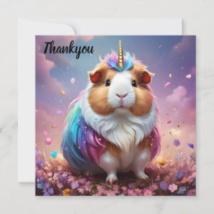 Prismenschwanz: Das Radiant Unicorn Guinea Pig, Dankeskarte