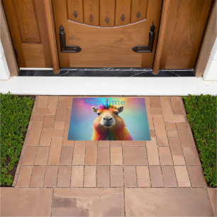 Prismhorn: Das Regenbogen-Capybaraicorn Fußmatte