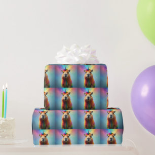 Prismhorn: Das Regenbogen-Capybaraicorn Geschenkpapier