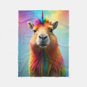 Prismhorn: Der Regenbogen Capybaraicorn Fleecedecke