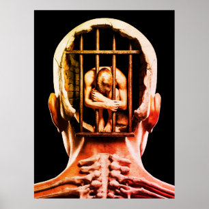 Prison de l'Esprit –  Art Mural Conceptuel Surréal