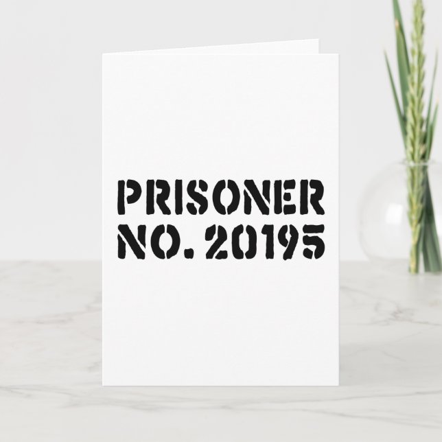 Prisoner No. 20195 Karte (Vorderseite)