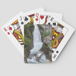 Pristine Wasserfall Landschaft Foto Spielkarten